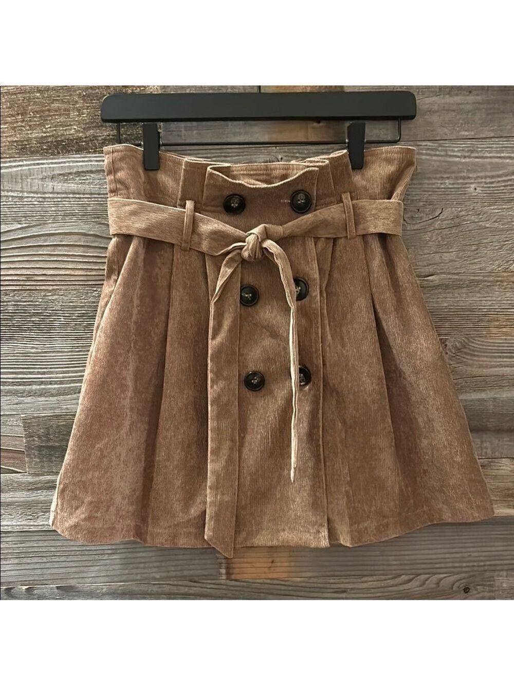Altar’d State Tan Coudory Skirt with Belt Size Medium